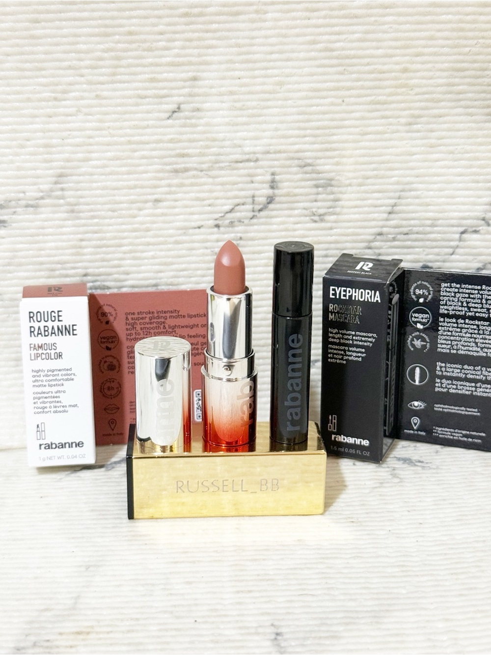 Rabanne Rouge Famous Lip Color #110 & Rockstar Mascara Travel Set